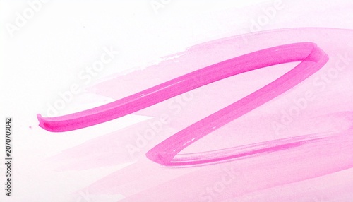 Glossy Pink Brushstrokes on White Background Showcasing Vivid Color, Fluid Texture, and Artistic Photography Design