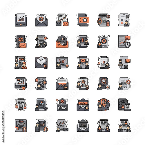 Collection of various technology and device icons.