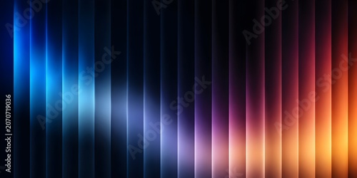 Abstract background with vertical glowing lines in blue, purple, and orange gradient
