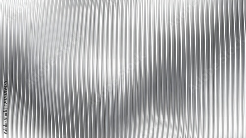Abstract 3d background with metallic wavy vertical lines