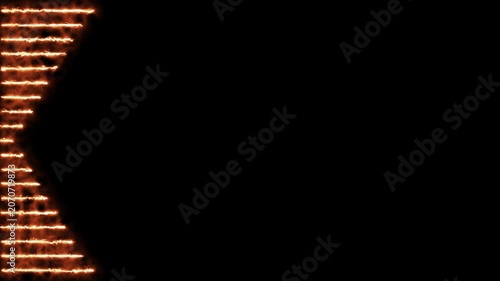 Abstract neon glowing audio equalizer lines animation loop.