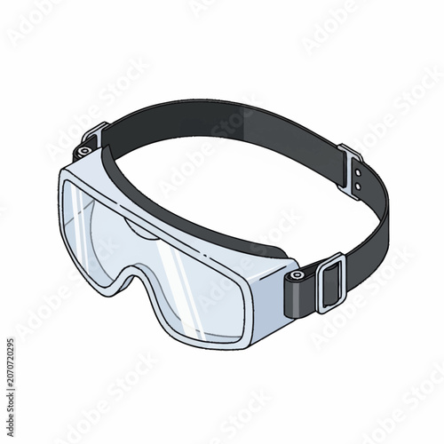 Obraz na plátně Safety goggles with black strap.