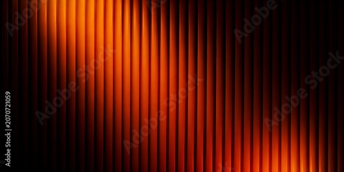 Abstract background with vertical orange and red lines, modern architectural texture with dramatic lighting