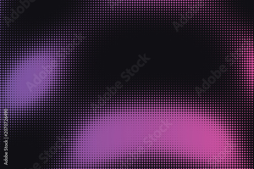 Schilderij op canvas Pixelated gradient wave of violet and magenta hues pixelart digitalart
