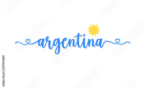 Argentina Typography Design Template Inspiration, Vector Illustration