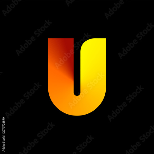 Modern Letter U Logo Design for Startup, Technology, Vector Illustration.