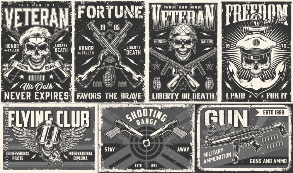 Fototapeta premium Military logo themes