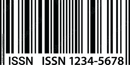 Quadro su tela ISSN barcode vector illustration, standard serial number identification code, bl