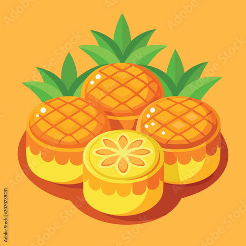 Pineapple and Orange Fruit Shaped Treats