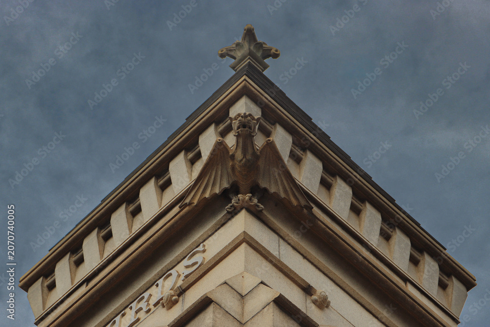 Obraz premium Old Building with Gargoyle 