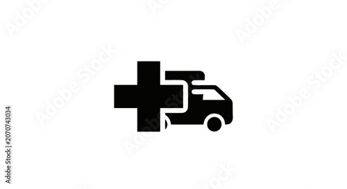 Quadro su tela Medical Emergency Response Vehicle Icon.