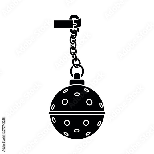 Fotografie Demolition ball and chain tool.