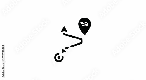 Konstfotografi Navigation direction route map symbol.