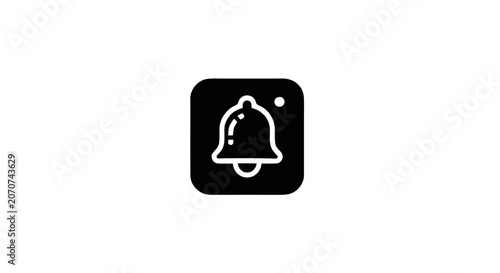 Canvastavla Notification Bell Icon Alert Symbol.