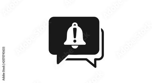 Notification alert icon with bell.