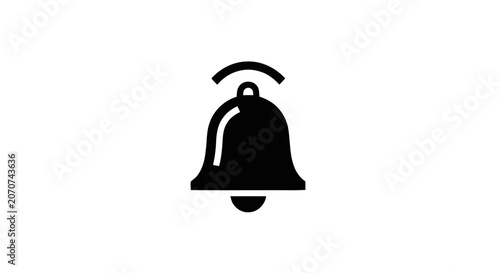 Fotografie Notification Bell Icon Alert Symbol.