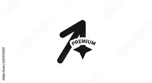 Fotografi Premium logo with number one symbol.