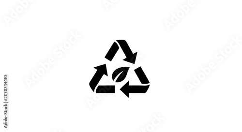 Recycling symbol made of arrows.