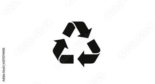 Recycling symbol made of arrows.