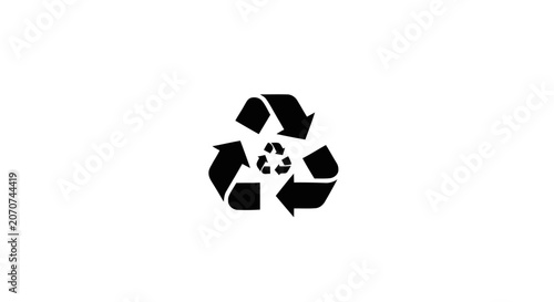 Recycling symbol made of arrows.
