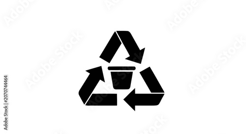 Recycling symbol made of arrows.