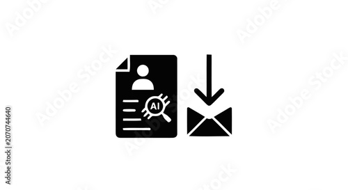 Resumes and files download symbol.