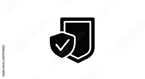 Bild auf Leinwand Shield with check mark icon.