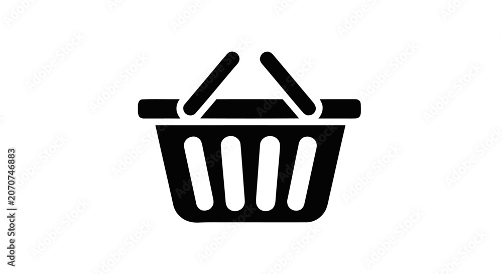 Fototapeta premium Shopping Basket Icon Symbol.