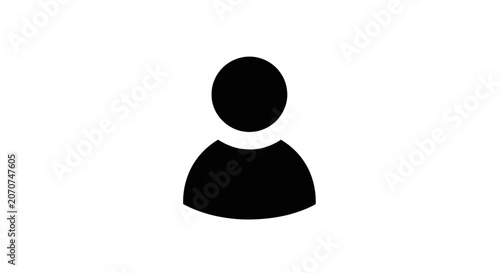 Tableau sur toile Simple Black User Profile Icon.