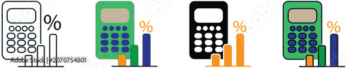 Calculator icon representing financial planning, budgeting, and investment