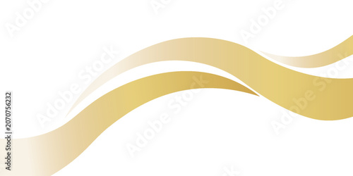 Elegant Gold Wave Abstract Background With Smooth Curves for Luxury Banner and Design