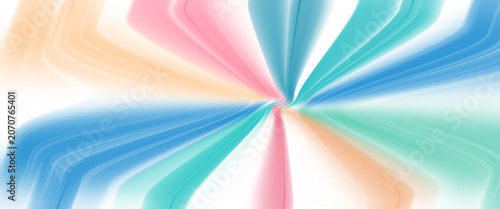 Photos Abstract colorful pastel background with dynamic curved speed lines expanding fr