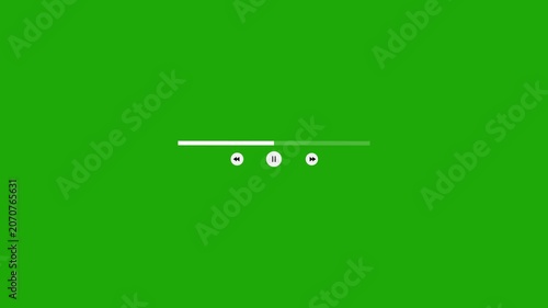 Minimalist music player overlay with progress bar and playback controls