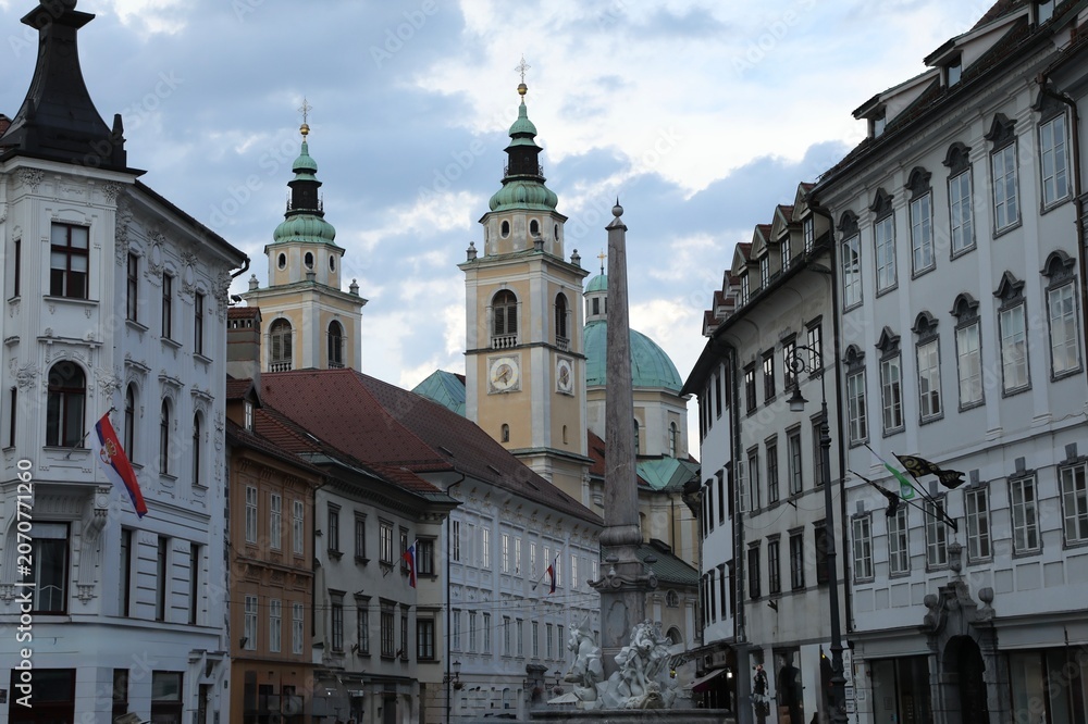 Fototapeta premium Stari trg - Ljubljana en Slovénie