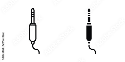 Εκτύπωση καμβά Audio Cable icon. Linear icon collection. Editable vectors