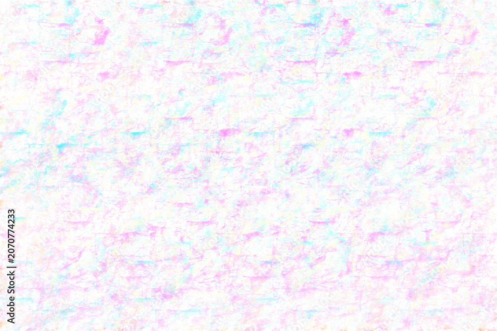 Fototapeta premium A vibrant, abstract digital artwork featuring a textured, glitch-art style background with a soft, pastel color.
