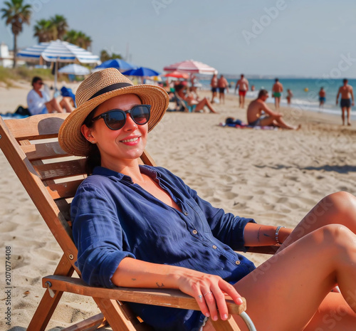 im Liegestuhl am Strand 2