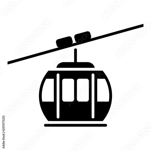 Cable car vector icon. cable car sign on transparent background, cable car icon.
