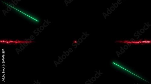 Neon bright lines direction magenta red color animation. Abstract futuristic trendy ribbon color lines 4k video. 