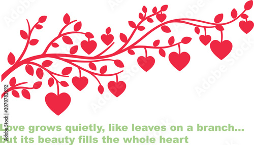 Obraz na plátně Heartfelt quote illustration for valentine's day