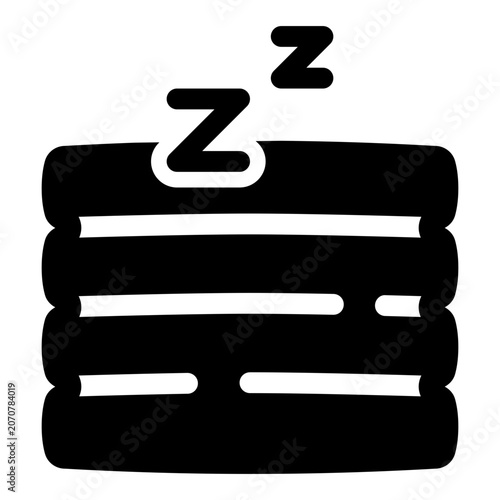 Sleeping Bag Solid Icon, Camping Outdoor, Gear Equipment, Travel Bed