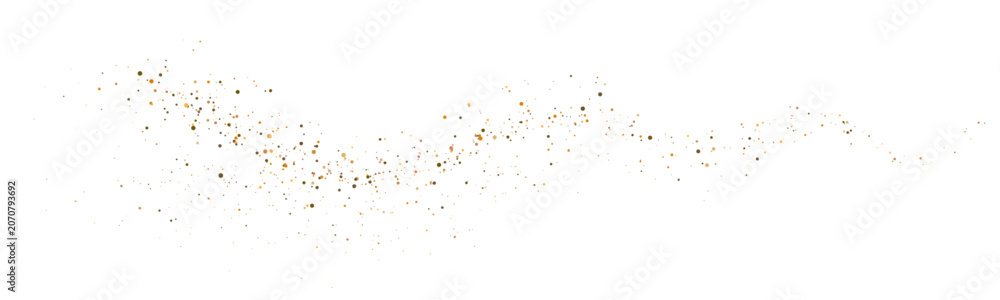 Fototapeta premium Beautiful lens flare effect, glittery gold particles and rays. Sparkling glare light effects with colorful shimmer. Shining abstract yellow background with bokeh. Vector illustration.