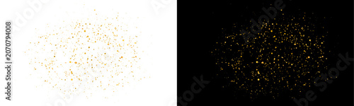 Fotografija Celestial bokeh dots and twinkling stars overlay on black and white background
