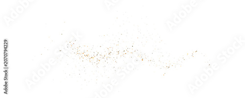 Canvastavla Transparent png with gold dust line and yellow glitter swirl