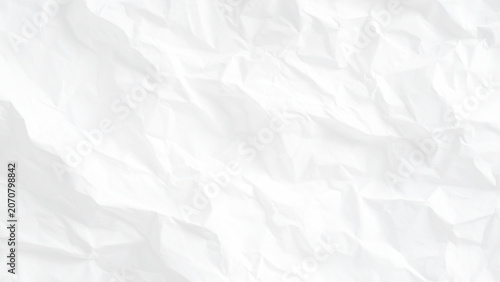 Tableau sur toile Crumpled white paper texture background with folds and creases everywhere in a s
