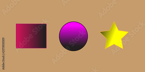 Purple Square Purple Circle Yellow Star Shapes
