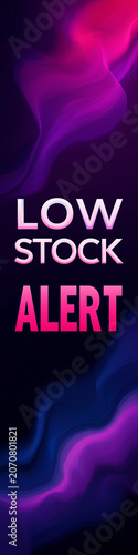 Black Friday Low Stock Alert Promotional Banner, vertical sale banner