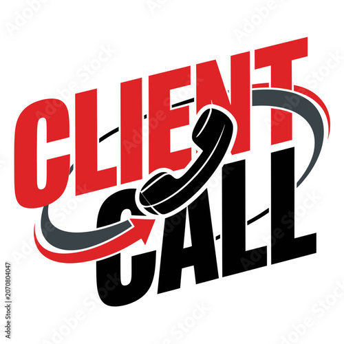 Client call business communication graphic illustration