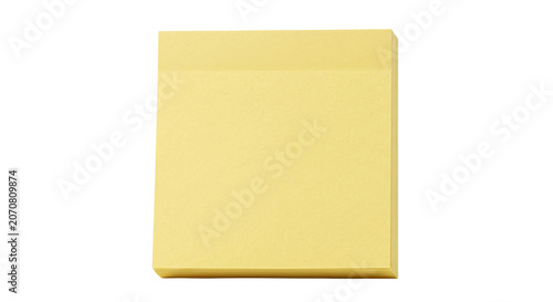 Quadro su tela Blank yellow sticky note pad mockup on transparent background