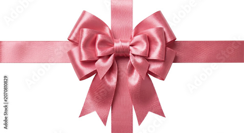 Quadro su tela Elegant dusky pink satin gift ribbon bow with cross ribbons